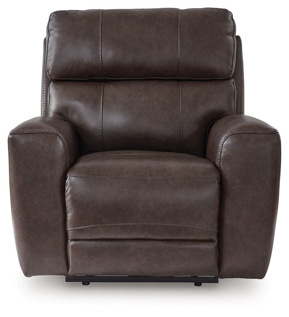 Crossplex - Smoke - Power Recliner / Adjustable Headrest