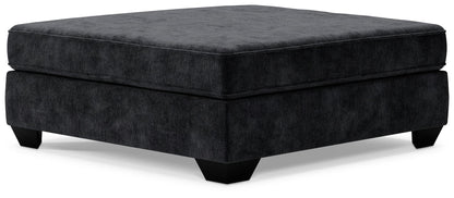 Lavernett - Oversized Accent Ottoman - Charcoal