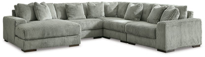 Modern Fabric Sectional - Fog - 3 Pc. Right Arm Facing Corner Chaise
