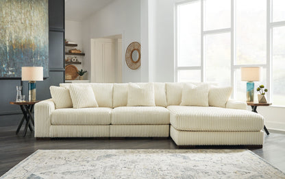 Modern Fabric Sectional - Fog - 6 Pc. Left Arm Facing Corner Chaise