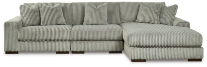 Modern Fabric Sectional - Ivory - 3 Pc. Right Arm Facing Corner Chaise