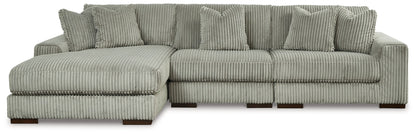 Modern Fabric Sectional - Ivory - 3 Pc. Ivory Sofa