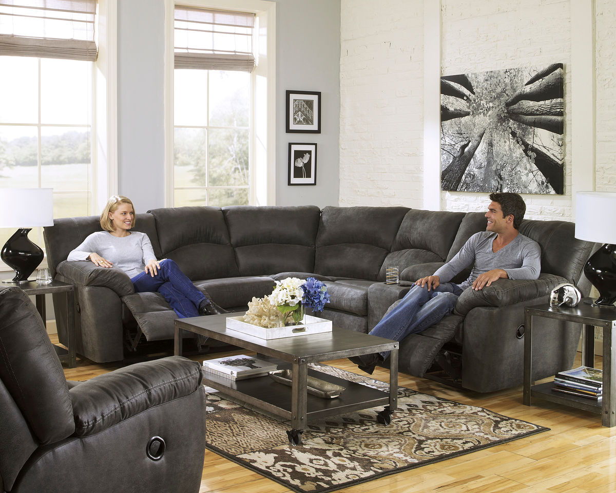 Modern Faux Leather Sectional