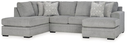 Modern Fabric Sectional - 2-Piece Left Arm Facing Corner Chaise Sectional - Cement