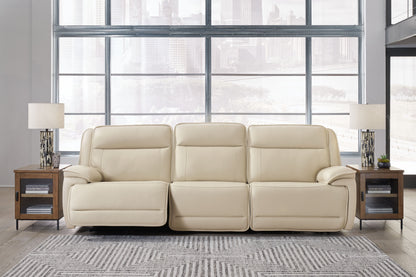 Modern Leather Match Sectional
