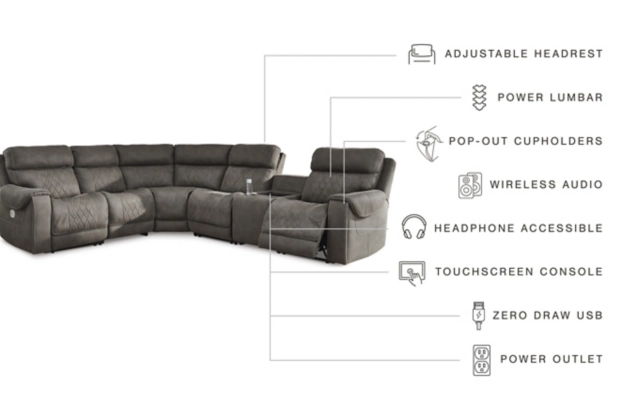 Modern Faux Leather Sectional