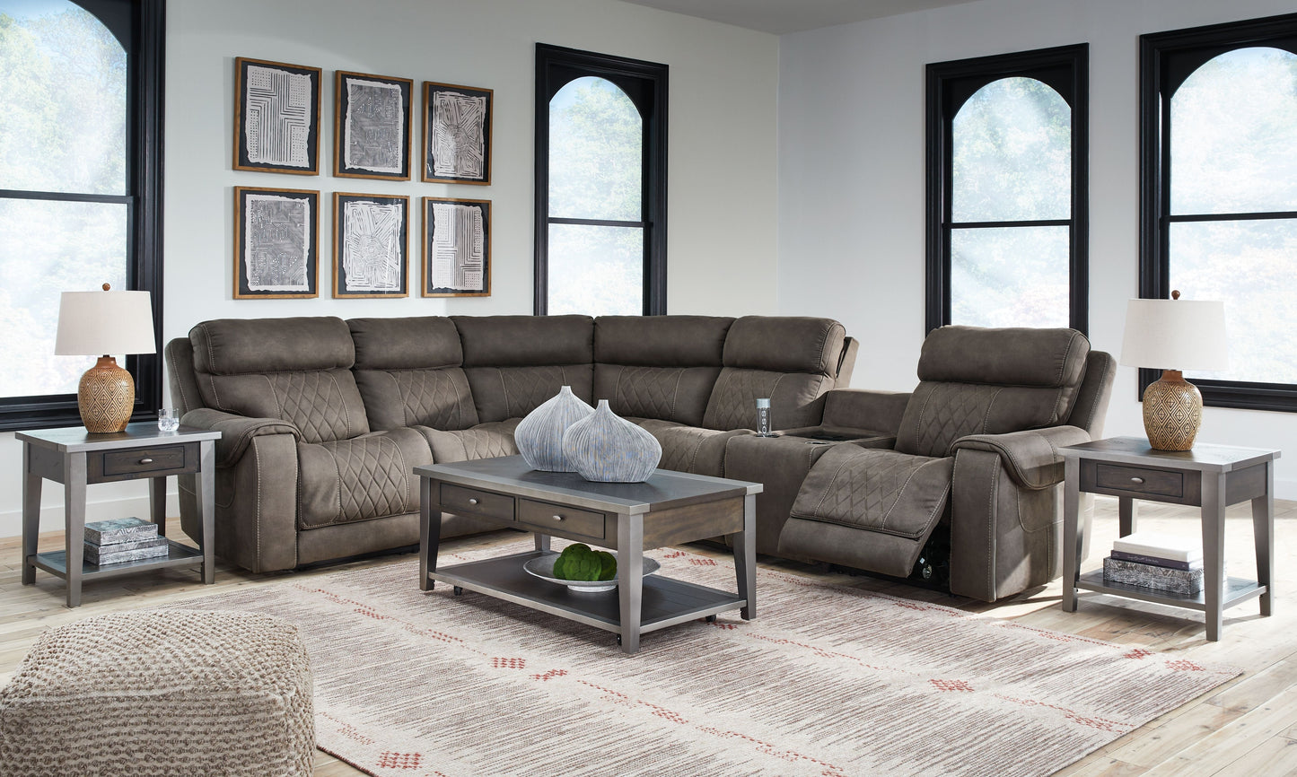 Hoopster Gunmetal Gray Zero Wall Power Recliner Sectional