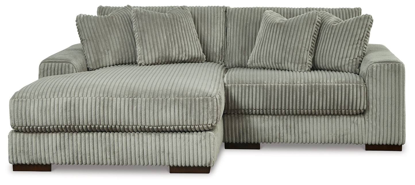 Modern Fabric 2-Piece Sectional - Ivory