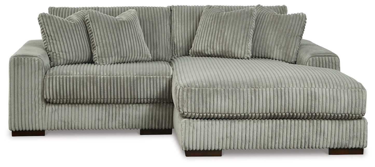 Modern Fabric 2-Piece Sectional - Fog