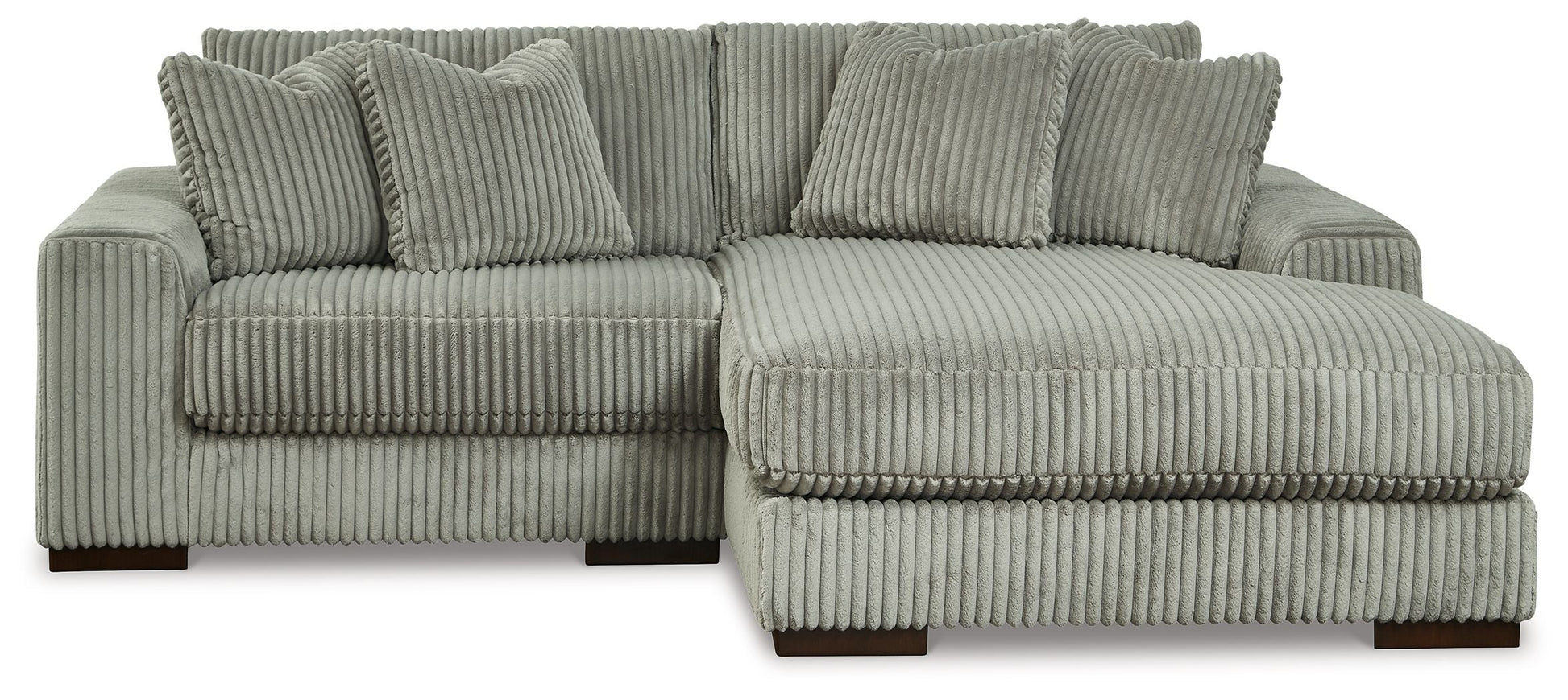 Modern Fabric 2-Piece Sectional - Fog
