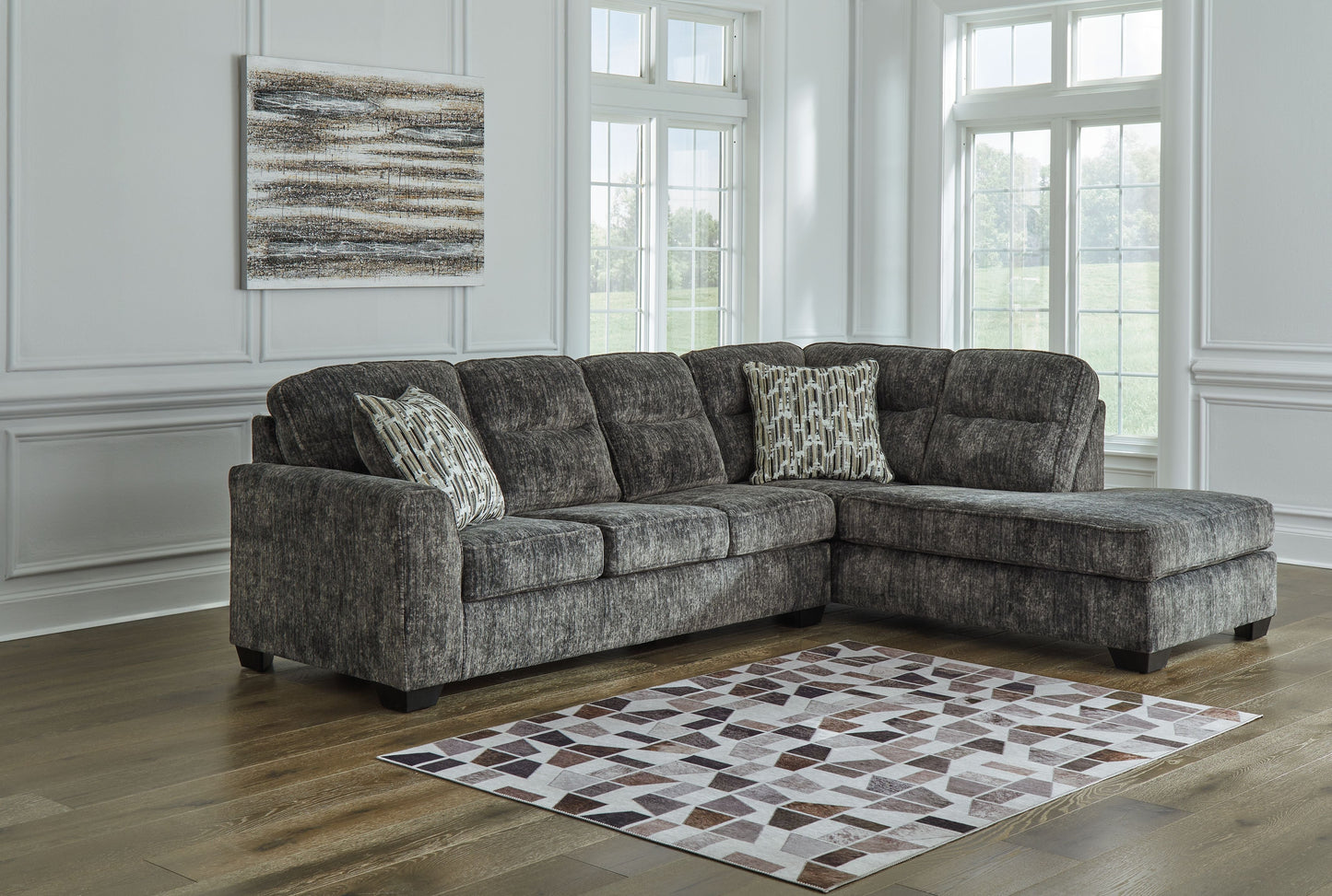 Lonoke 2-Piece Plush Fabric Sectional