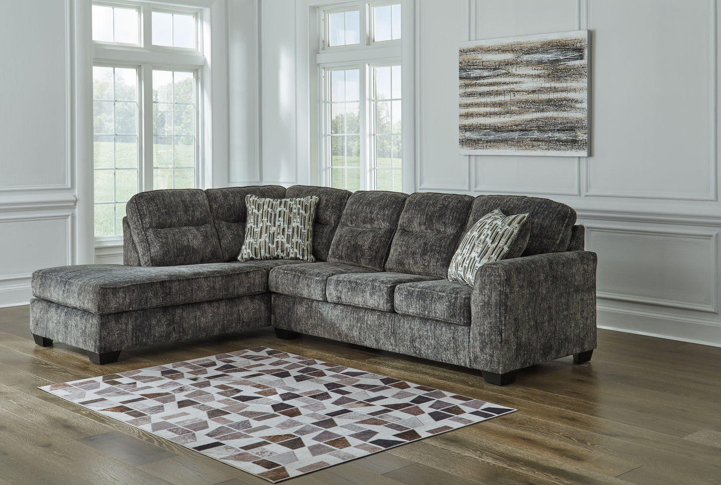 Lonoke 2-Piece Plush Fabric Sectional