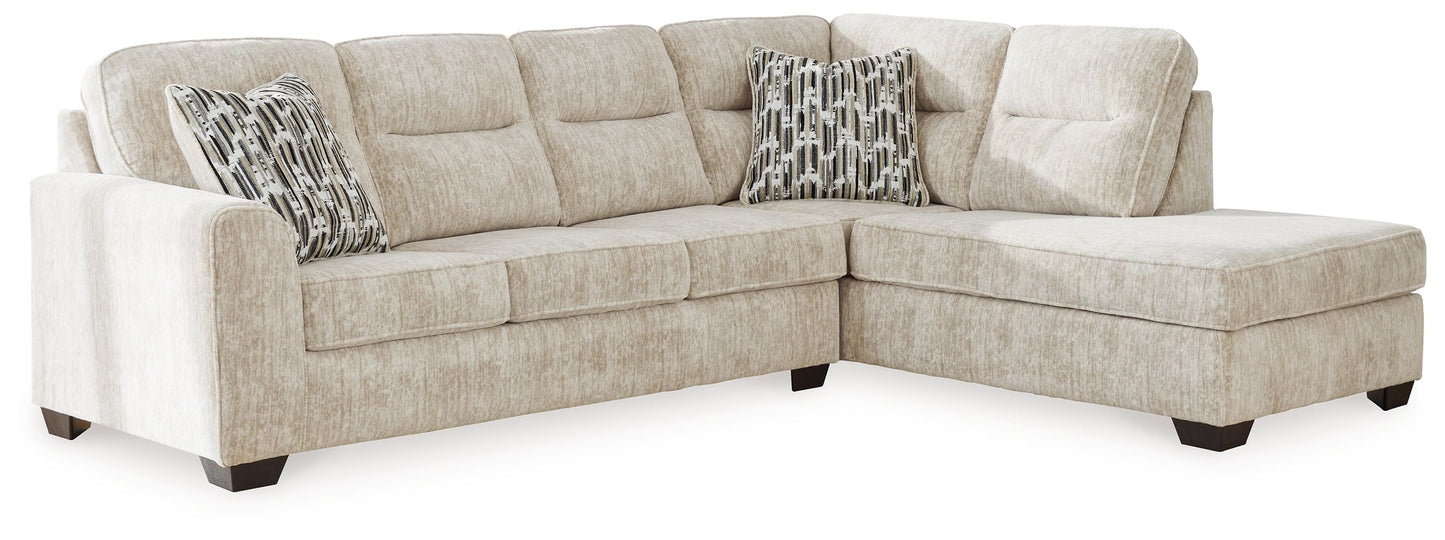 Lonoke 2-Piece Plush Fabric Sectional
