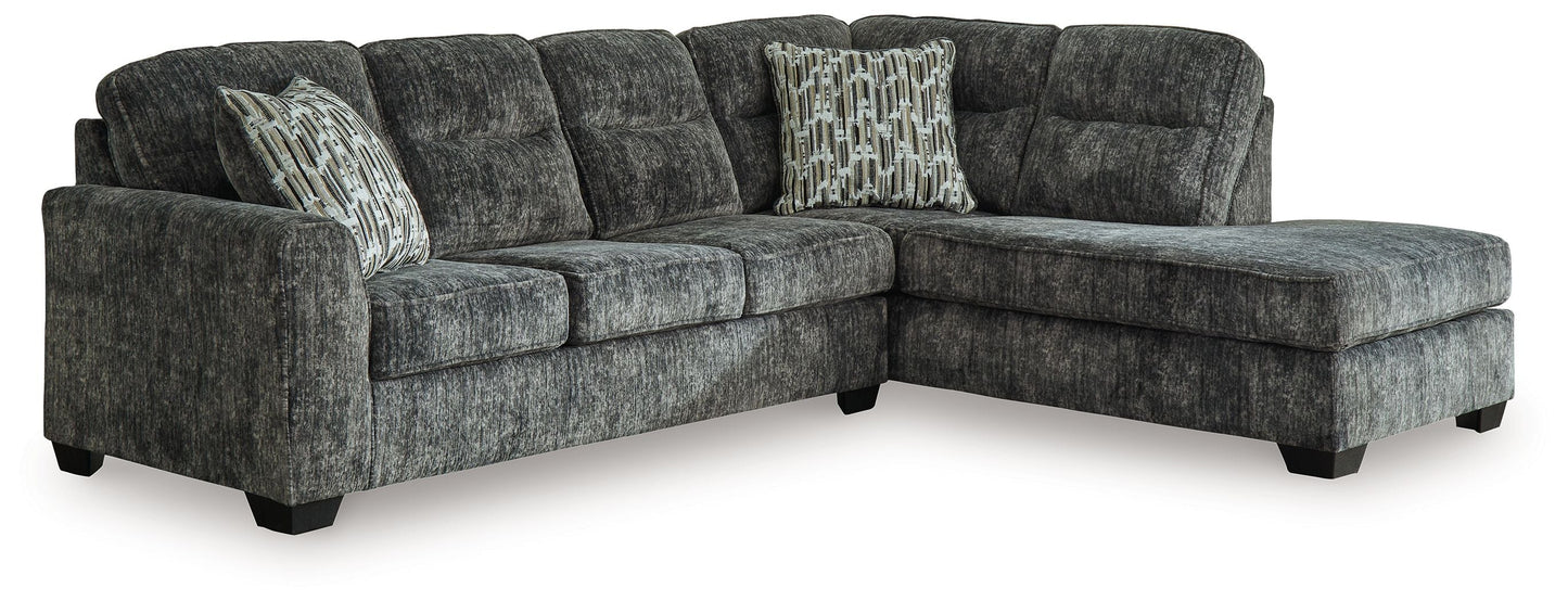 Lonoke 2-Piece Plush Fabric Sectional
