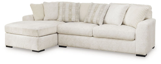Modern Fabric Sectional - Ivory - 2 Pc. Right Arm Facing Corner Chaise Sectional
