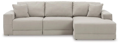 Next-Gen Gaucho Faux Leather Gray Sectional