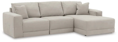 Next-Gen Gaucho Faux Leather Gray Sectional