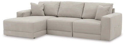 Faux Leather Upholstered Stationary Sectionals - front view