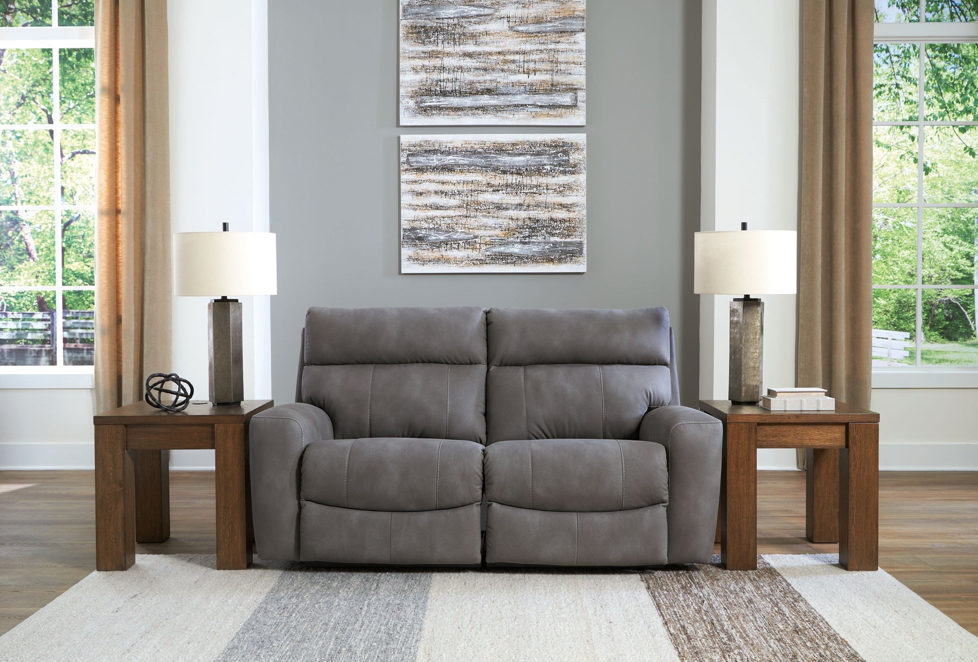 Modern Faux Leather Sectional