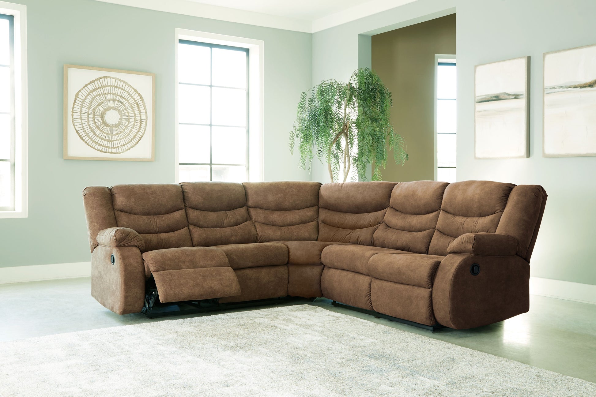 Modern Faux Leather Sectional