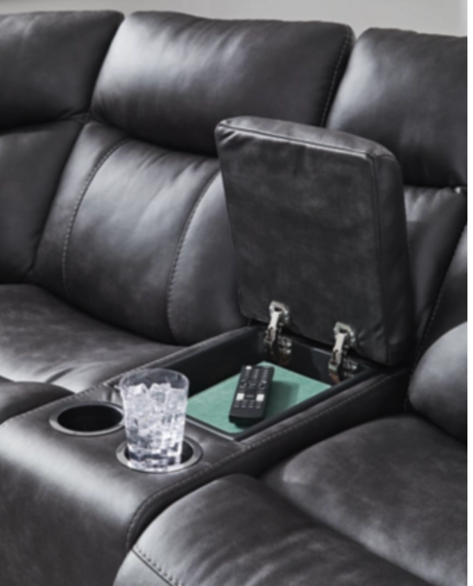 Modern Faux Leather 2-Piece Sectional