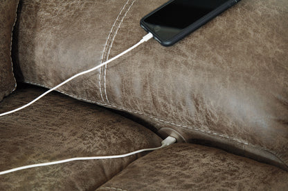 Segburg - Driftwood - 2-Piece Power Reclining Sofa