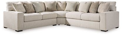 Modern Fabric Sectional - Sand - 3 Piece