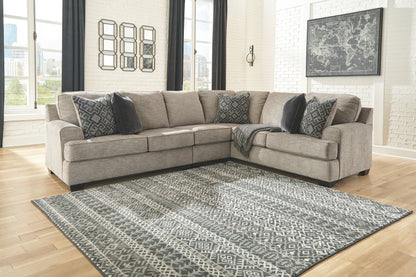 Casual Fabric Sectional - 2-Piece Sectional with Right-Arm Facing Loveseat - Stone