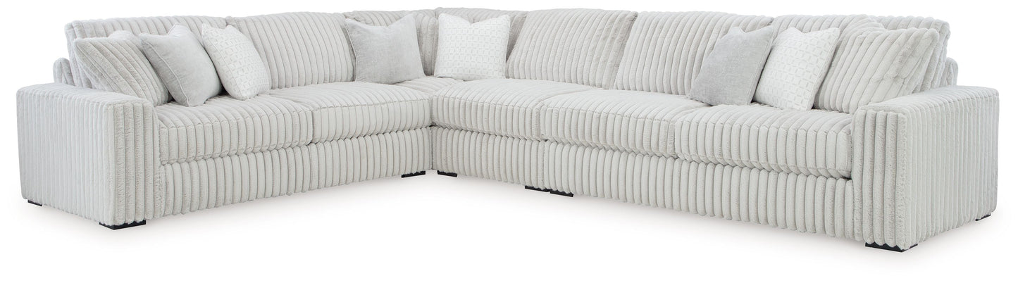 Modern Fabric Sectional - Alloy - 3 Piece