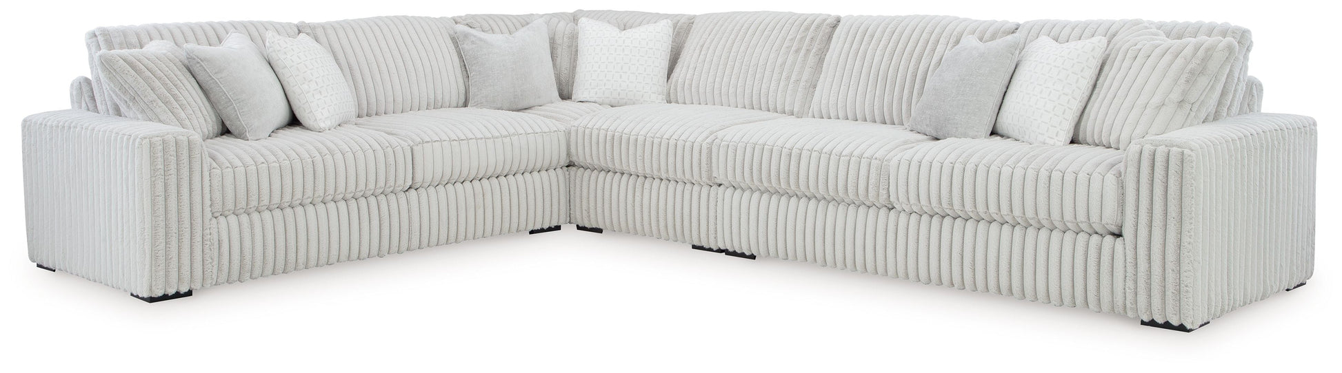 Modern Fabric Sectional - Alloy - 3 Piece