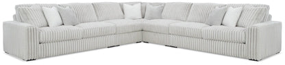 Modern Fabric Sectional - Alloy - 3 Pc. Double Chaise Sectional