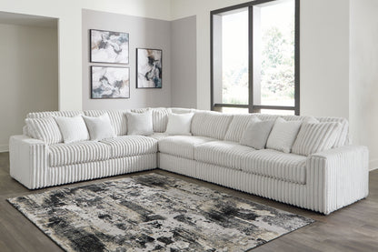 Modern Fabric Sectional - Alloy - 5 Piece