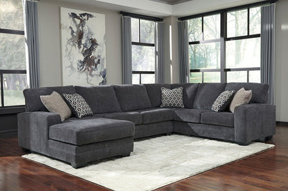 Modern Fabric Sectional - 3-Piece Sectional with Right-Arm Facing Chaise - Dark Gray