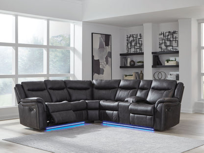 Modern Faux Leather 2-Piece Sectional
