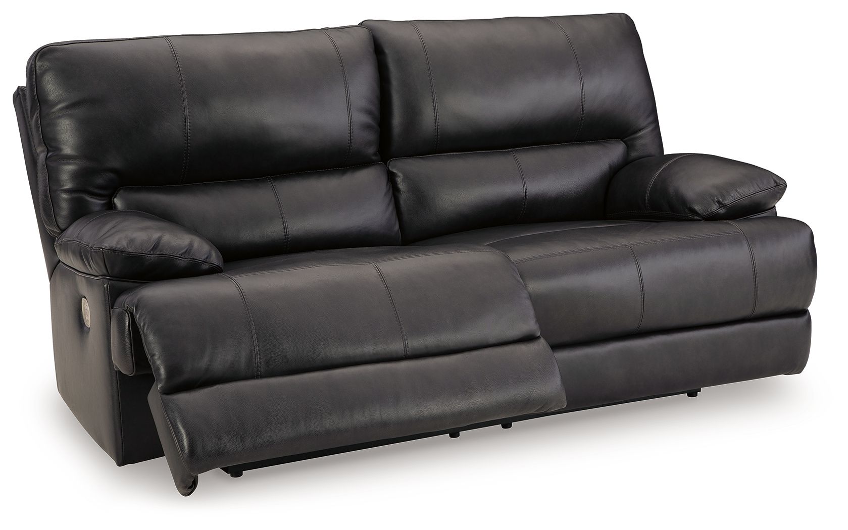 Black Leather Upholstered Reclining Sofa And Loveseat 7/18 - view 5