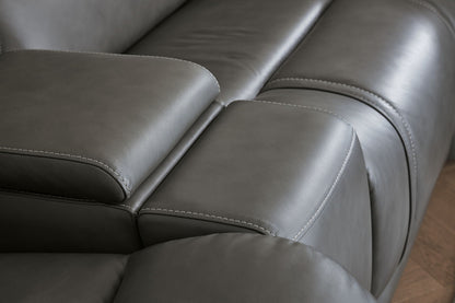 Modern Leather Match Sectional