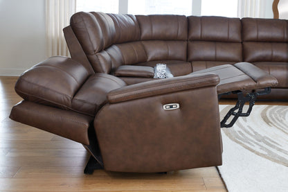 Modern Leather Match Sectional