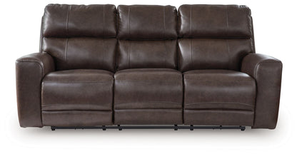 Crossplex - Smoke - Power Recline Sofa With Adjustable Headrest