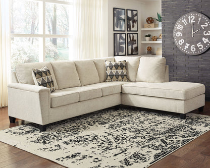 Modern Fabric Sectional - Natural - 2-Piece with Right-Arm Facing Chaise