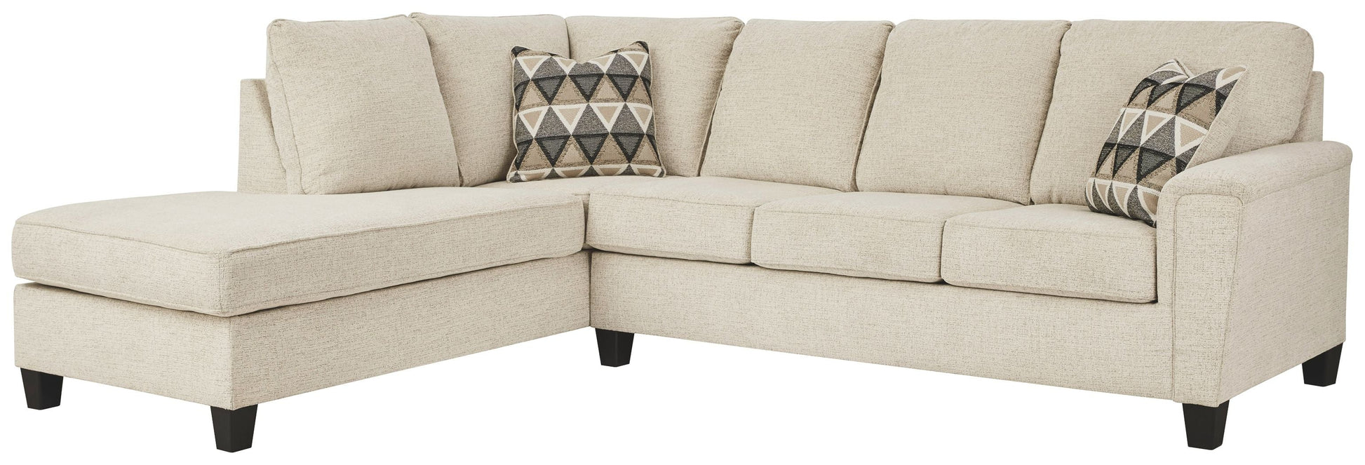 Modern Fabric Sectional - Natural - 2-Piece with Left-Arm Facing Chaise