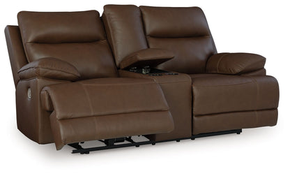 Modern Leather Match Loveseat