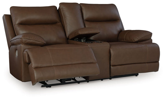Modern Leather Match Loveseat