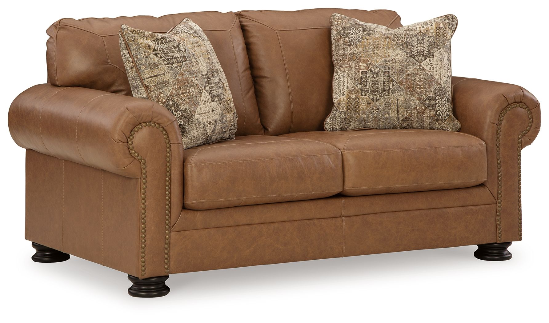 Traditional Leather Match Loveseat