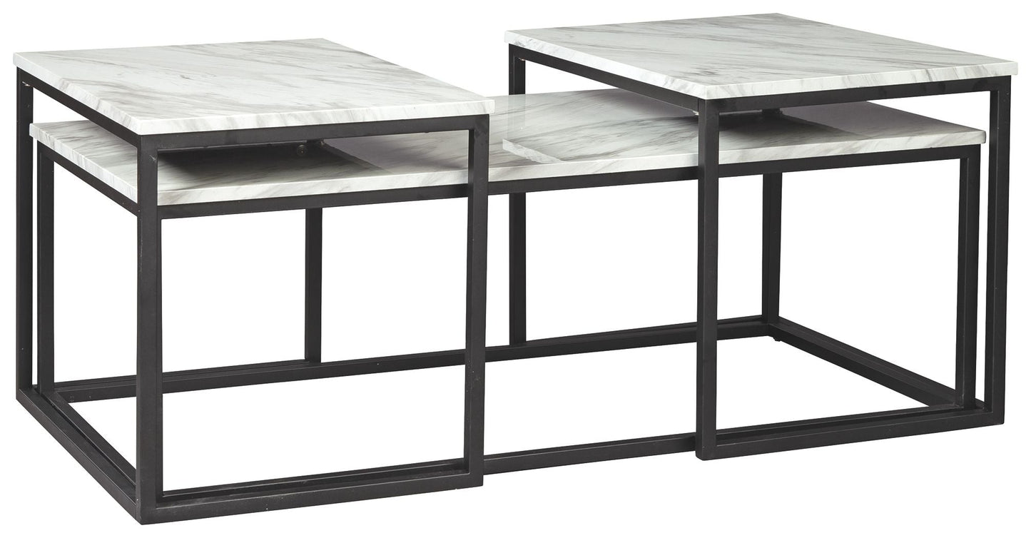 Donnesta Gray / Black - Occasional Table Set (Set of 3)