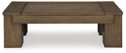 Rosswain - Lift Top Cocktail Table - Warm Brown