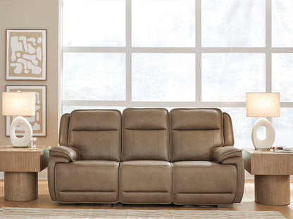 Modern Leather Match Sofa