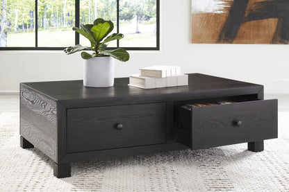 Foyland  Black - Cocktail Table With Storage