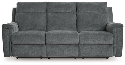 Ash Fabric Upholstered Reclining Sofa And Loveseat - view 9