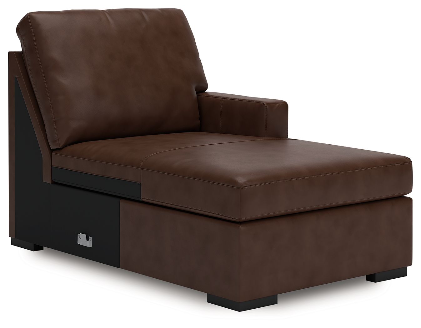 Modern Leather Match Sectional