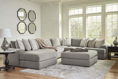Dark Gray 5 Piece Living Room Sets - rear view